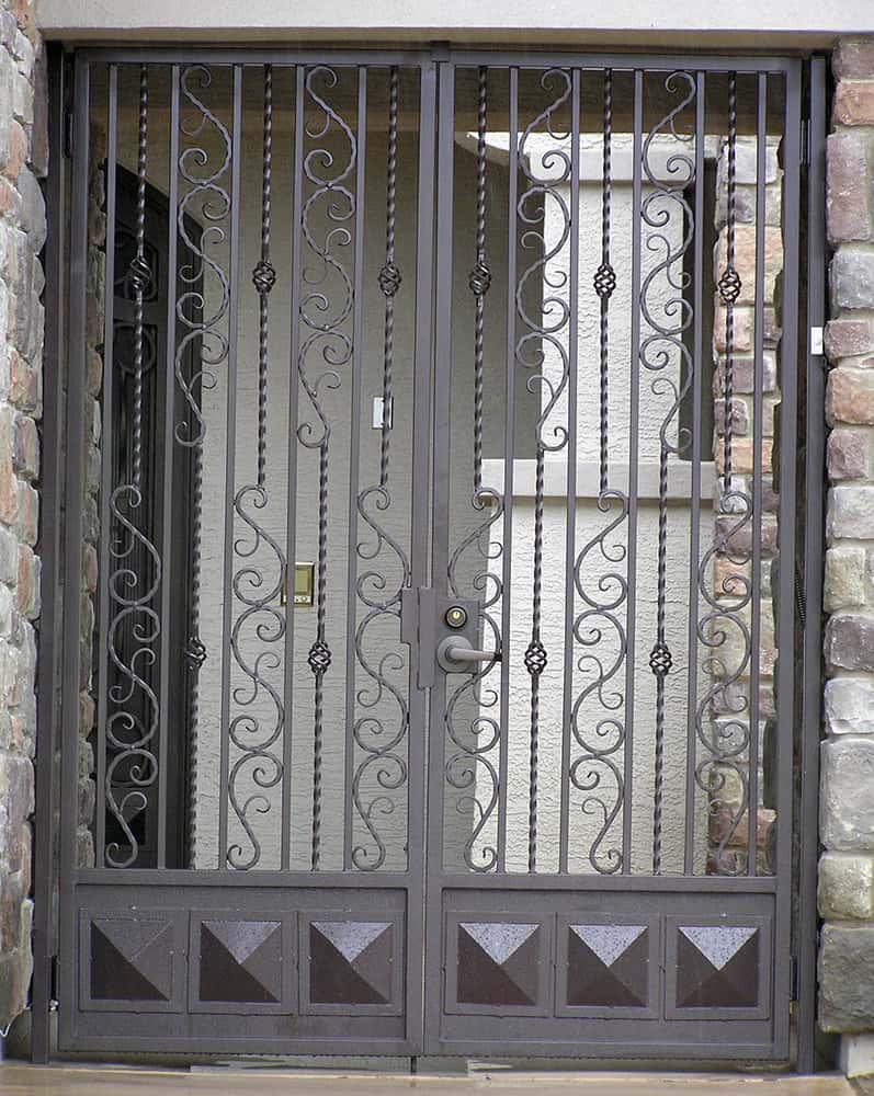 Full-Height Decorative Double Entry Gate