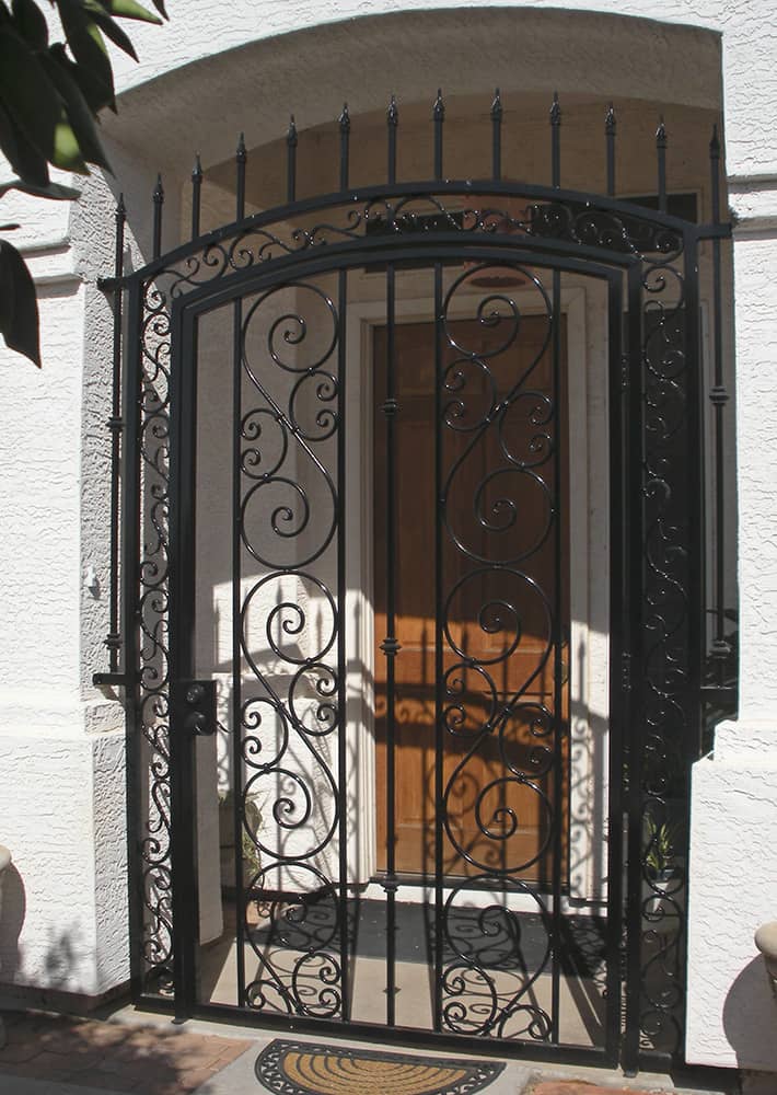 Tall Arched Entry Gate with Spears