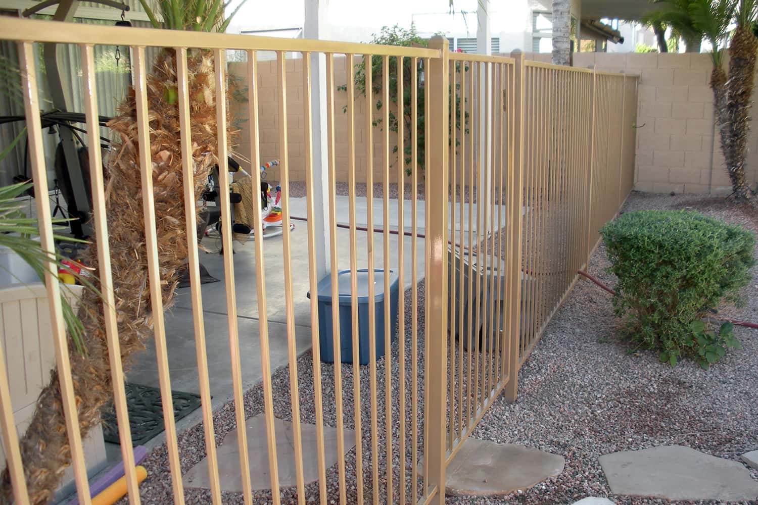 Classic Pool Safety Fencing with a Gate