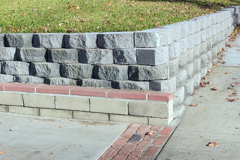 Cinder Block Retaining Wall Example