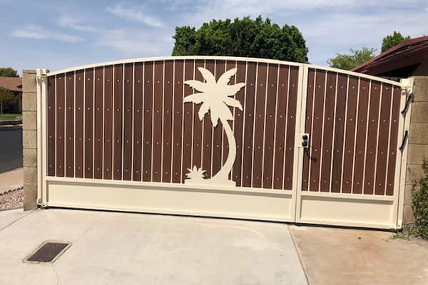 Arch Kick Plate Palm Tree Iron Gate