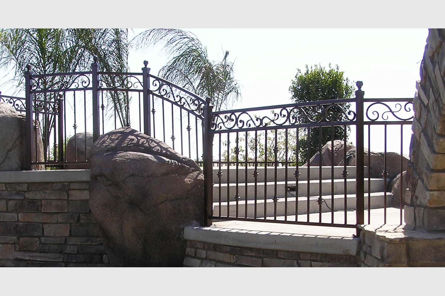 3-Rail Decorative Patio Railing