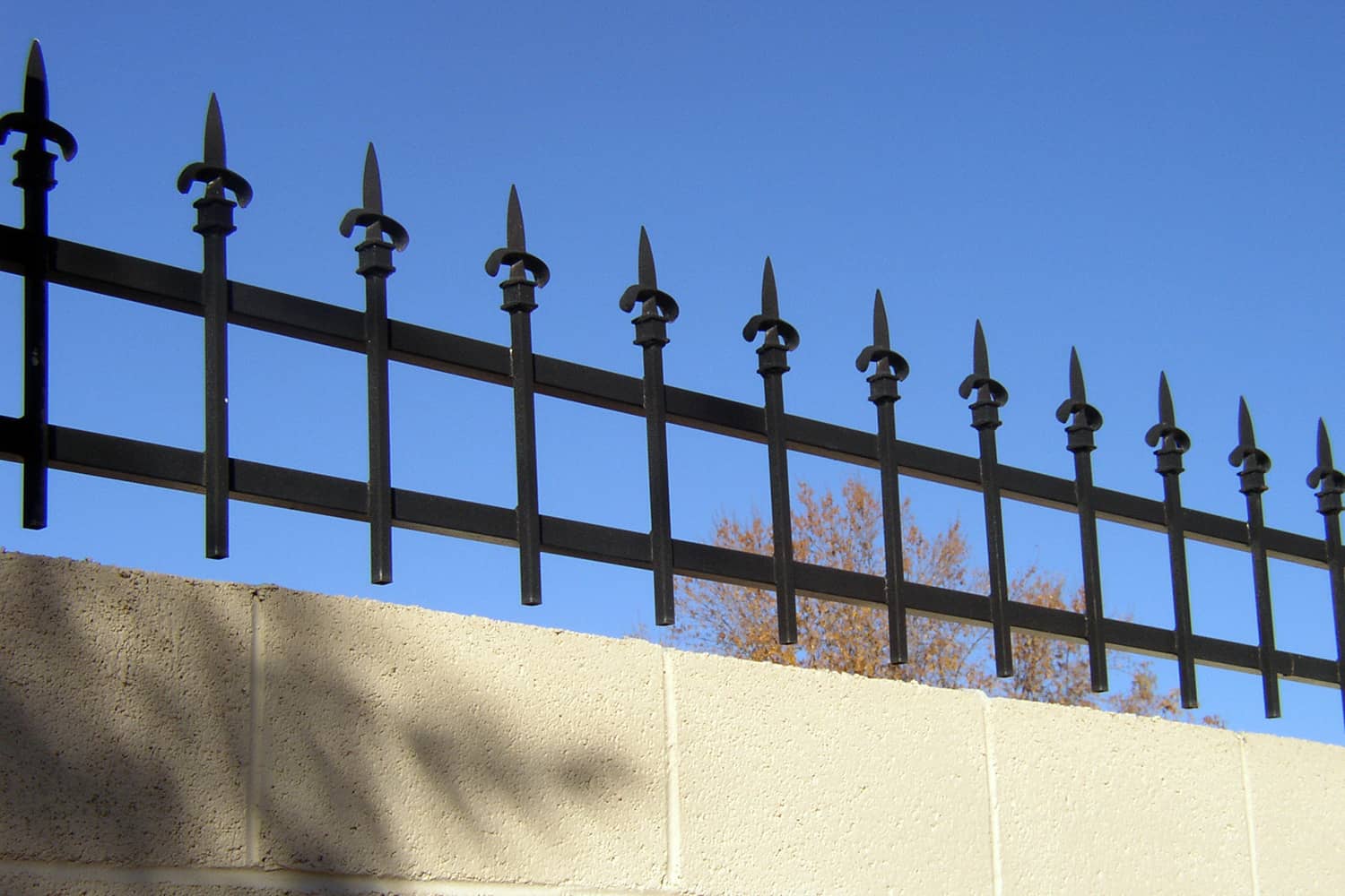 Masonry Wall with Spear Topper